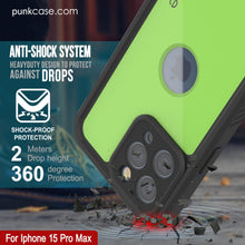 Charger l&#39;image dans la galerie, Coque étanche IP68 pour iPhone 15 Pro Max, Punkcase [vert clair] [Série StudStar] [Ajustement fin] [Anti-poussière]
