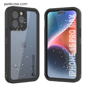 Coque étanche IP68 pour iPhone 16 Pro Max, Punkcase [Transparent] [Série StudStar] [Coupe ajustée] [Anti-salissures]