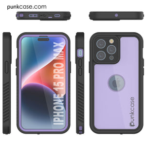 Coque étanche IP68 pour iPhone 16 Pro Max, Punkcase [Lilas] [Série StudStar] [Coupe ajustée] [Anti-salissures]