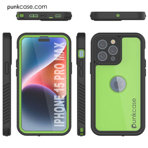 Coque étanche IP68 pour iPhone 16 Pro Max, Punkcase [Vert clair] [Série StudStar] [Coupe ajustée] [Anti-salissures]