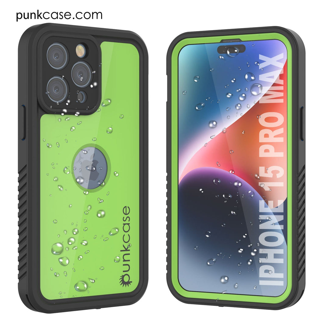 Coque étanche IP68 pour iPhone 16 Pro Max, Punkcase [Vert clair] [Série StudStar] [Coupe ajustée] [Anti-salissures]