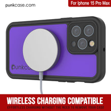 Charger l&#39;image dans la galerie, Coque iPhone 15 Pro Max étanche IP68, Punkcase [Violette] [Série StudStar] [Ajustement Fin] [Anti-poussière]
