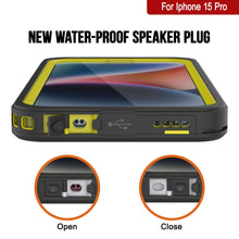 Charger l&#39;image dans la galerie, Coque étanche pour iPhone 15 Pro, Punkcase [Série Extrême] Coque de protection avec protecteur d&#39;écran intégré [Jaune]
