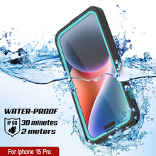 Load image into Gallery viewer, Coque étanche iPhone 15 Pro, Punkcase [Série Extrême] Coque de protection avec protecteur d&#39;écran intégré [Bleu sarcelle]
