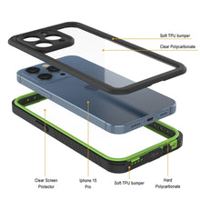 Charger l&#39;image dans la galerie, Étui étanche pour iPhone 15 Pro, Punkcase [Série Extrême] Coque de protection avec protecteur d&#39;écran intégré [Vert clair]

