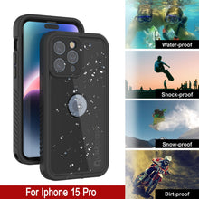 Load image into Gallery viewer, Coque étanche IP68 Punkcase pour iPhone 15 Pro, [Noir] [Série StudStar] [Slim Fit]
