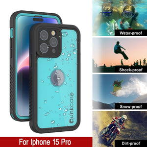 Coque étanche IP68 pour iPhone 16 Pro, Punkcase [Teal] [StudStar Series] [Slim Fit]