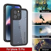 Load image into Gallery viewer, Coque étanche IP68 pour iPhone 15 Pro, Punkcase [Transparente] [Série StudStar] [Ajustement fin] [Résistante à la saleté]
