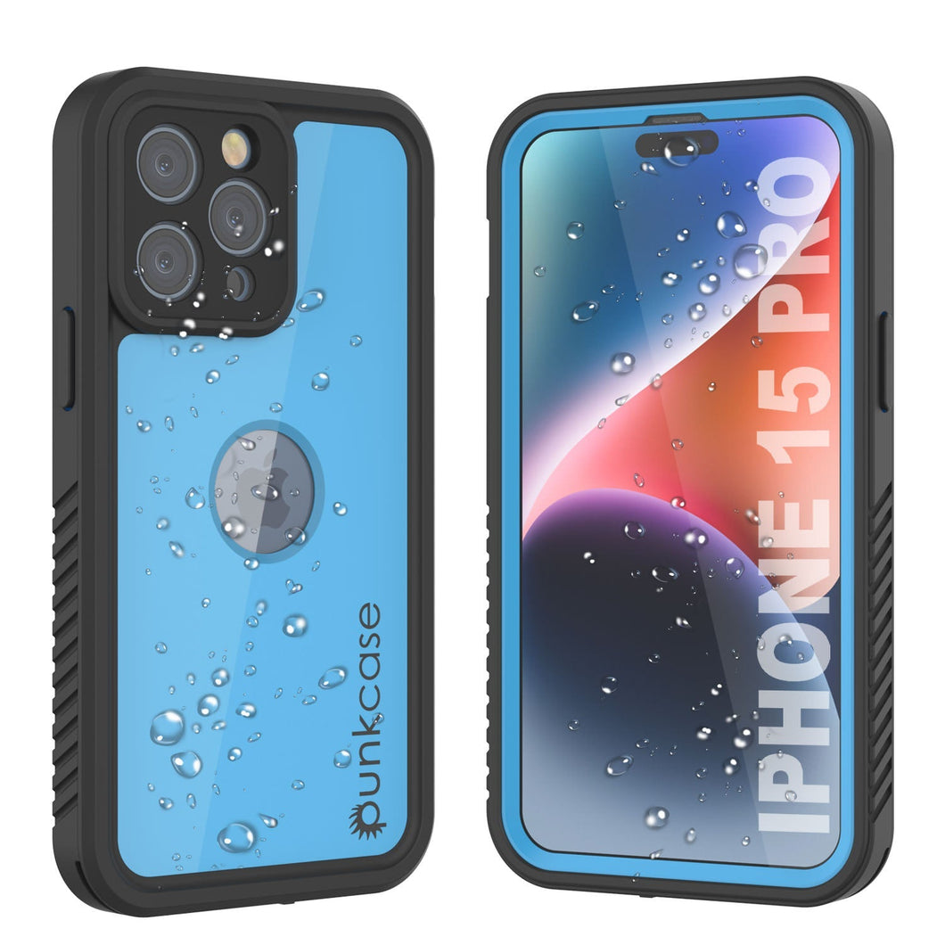 Coque étanche IP68 pour iPhone 16 Pro, Punkcase [Bleu clair] [Série StudStar] [Coupe ajustée] [Anti-salissures]