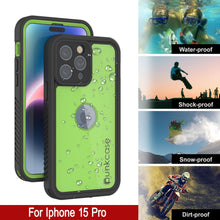 Load image into Gallery viewer, Coque étanche IP68 pour iPhone 16 Pro, Punkcase [Vert clair] [Série StudStar] [Coupe ajustée] [Anti-salissures]
