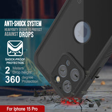 Load image into Gallery viewer, Coque étanche IP68 Punkcase pour iPhone 15 Pro, [Noir] [Série StudStar] [Slim Fit]

