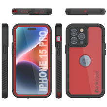 Load image into Gallery viewer, Étui étanche IP68 pour iPhone 15 Pro, Punkcase [Rouge] [Série StudStar] [Ajustement Slim]
