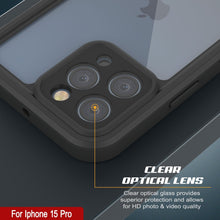 Load image into Gallery viewer, Coque étanche IP68 pour iPhone 15 Pro, Punkcase [Transparente] [Série StudStar] [Ajustement fin] [Résistante à la saleté]
