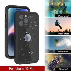 Coque étanche IP68 pour iPhone 16 Pro, Punkcase [Noir] [Série StudStar] [Coupe ajustée]