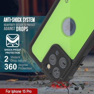 Coque étanche IP68 pour iPhone 16 Pro, Punkcase [Vert clair] [Série StudStar] [Coupe ajustée] [Anti-salissures]