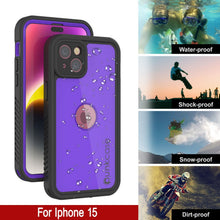 Load image into Gallery viewer, Coque étanche IP68 pour iPhone 15, Punkcase [Violette] [Série StudStar] [Slim Fit] [Résistante à la poussière]

