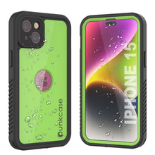 Load image into Gallery viewer, Coque étanche IP68 pour iPhone 15, Punkcase [Vert clair] [Série StudStar] [Ajustement fin] [Antipoussière]
