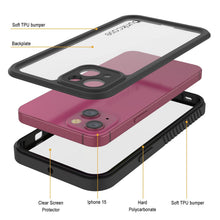 Load image into Gallery viewer, Coque étanche iPhone 15 IP68, Punkcase [Transparente] [Série StudStar] [Slim Fit] [Étanche à la poussière]
