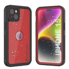 Load image into Gallery viewer, Coque étanche IP68 pour iPhone 15, Punkcase [Rouge] [Série StudStar] [Ajustement Slim].
