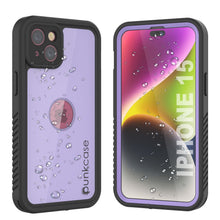 Load image into Gallery viewer, Coque étanche IP68 pour iPhone 15, Punkcase [Lilac] [Série StudStar] [Ajustement slim] [Anti-saleté]
