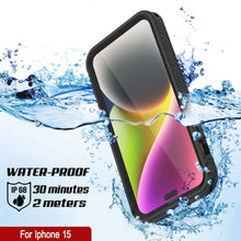 Load image into Gallery viewer, Coque étanche IP68 pour iPhone 15, Punkcase [Noir] [Série StudStar] [Ajustement mince]
