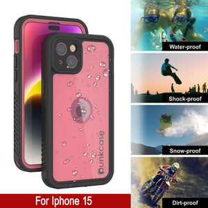 Coque étanche IP68 pour iPhone 16, Punkcase [Rose] [Série StudStar] [Coupe ajustée] [Anti-salissures]