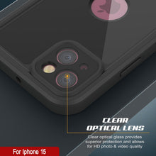 Load image into Gallery viewer, Coque étanche IP68 pour iPhone 15, Punkcase [Noir] [Série StudStar] [Ajustement mince]
