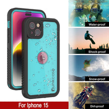 Load image into Gallery viewer, Coque étanche iPhone 15 IP68, Punkcase [Teal] [Série StudStar] [Ajustement Slim]
