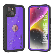 Load image into Gallery viewer, Coque étanche IP68 pour iPhone 15, Punkcase [Violette] [Série StudStar] [Slim Fit] [Résistante à la poussière]
