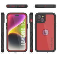 Load image into Gallery viewer, Coque étanche IP68 pour iPhone 15, Punkcase [Rouge] [Série StudStar] [Ajustement Slim].
