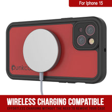 Load image into Gallery viewer, Coque étanche IP68 pour iPhone 15, Punkcase [Rouge] [Série StudStar] [Ajustement Slim].
