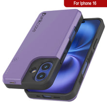 Charger l&#39;image dans la galerie, Coque de batterie pour iPhone 16, PunkJuice 5000mAH Chargeur rapide MagSafe Power Bank avec protecteur d&#39;écran | [Violet]
