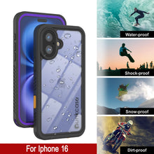 Load image into Gallery viewer, Coque étanche pour iPhone 16, Punkcase [Extreme Series] Armor Cover avec protecteur d&#39;écran intégré [Violet]
