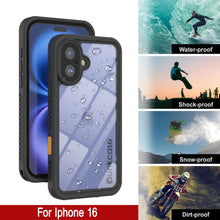 Load image into Gallery viewer, Coque étanche pour iPhone 16, Punkcase [Extreme Series] Armor Cover avec protecteur d&#39;écran intégré [Noir]
