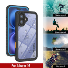 Load image into Gallery viewer, Coque étanche pour iPhone 16, Punkcase [Extreme Series] Armor Cover avec protecteur d&#39;écran intégré [Bleu clair]
