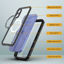 Charger l&#39;image dans la galerie, Coque étanche pour iPhone 16+ Plus, Punkcase SpikeStar Black Series | Slim Fit 2 m sous l&#39;eau IP68
