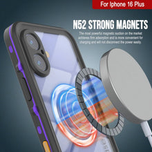 Charger l&#39;image dans la galerie, Coque étanche pour iPhone 16+ Plus, série Punkcase SpikeStar Purple | Slim Fit 2 m sous l&#39;eau IP68
