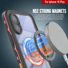 Charger l&#39;image dans la galerie, Coque étanche pour iPhone 16+ Plus, série Punkcase SpikeStar Pink | Slim Fit 2 m sous l&#39;eau IP68
