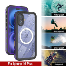Charger l&#39;image dans la galerie, Coque étanche pour iPhone 16+ Plus, série Punkcase SpikeStar Purple | Slim Fit 2 m sous l&#39;eau IP68
