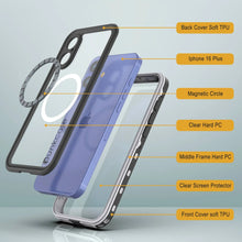 Charger l&#39;image dans la galerie, Coque étanche pour iPhone 16+ Plus, série Punkcase SpikeStar White | Slim Fit 2 m sous l&#39;eau IP68
