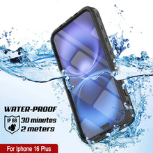 Charger l&#39;image dans la galerie, Coque étanche pour iPhone 16+ Plus, Punkcase SpikeStar Black Series | Slim Fit 2 m sous l&#39;eau IP68
