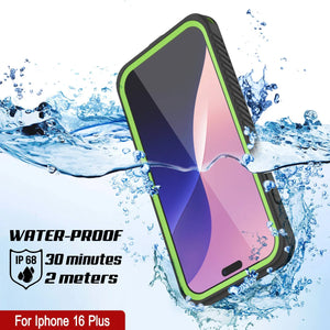 Coque étanche pour iPhone 16 Plus, Punkcase [Extreme Mag Series] Armor Cover avec protecteur d'écran intégré [Vert]