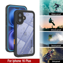 Load image into Gallery viewer, Coque étanche pour iPhone 16 Plus, Punkcase [Extreme Series] Armor Cover avec protecteur d&#39;écran intégré [Bleu clair]
