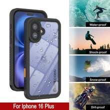 Charger l&#39;image dans la galerie, Coque étanche pour iPhone 16 Plus, Punkcase [Extreme Series] Armor Cover avec protecteur d&#39;écran intégré [Noir]
