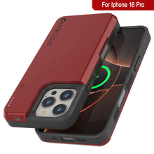 Charger l&#39;image dans la galerie, Coque de batterie pour iPhone 16 Pro, PunkJuice 5000mAH Chargeur rapide MagSafe Power Bank avec protecteur d&#39;écran | [Rouge]
