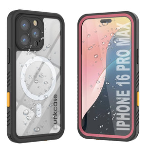 Produits Coque étanche pour iPhone 16 Pro Max, Punkcase [Extreme Mag Series] Armor Cover avec protecteur d'écran intégré [Rose]