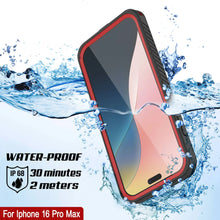 Load image into Gallery viewer, Coque étanche pour iPhone 16 Pro Max, Punkcase [Extreme Mag Series] Armor Cover avec protecteur d&#39;écran intégré [Rouge]
