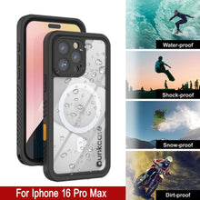 Load image into Gallery viewer, Coque étanche pour iPhone 16 Pro Max, Punkcase [Extreme Mag Series] Armor Cover avec protecteur d&#39;écran intégré [Noir]
