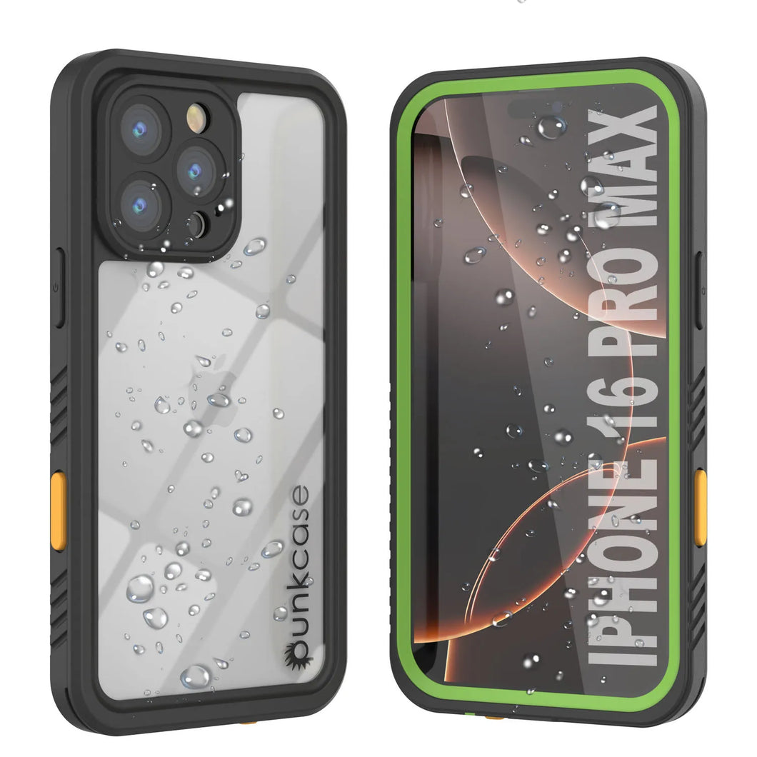 Produits Coque étanche pour iPhone 16 Pro Max, Punkcase [Extreme Series] Armor Cover avec protecteur d'écran intégré [Vert clair]