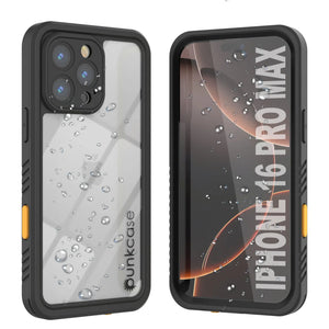 Coque étanche pour iPhone 16 Pro Max, Punkcase [Extreme Series] Armor Cover avec protecteur d'écran intégré [Noir]